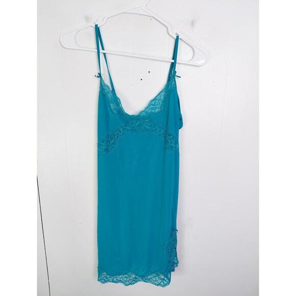 Victoria's Secret Tops - Victoria Secret Slip Dress Lingerie Womens Small Babydoll Lace Sexy Blue